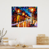 Lopen in het Poster Rain (Keuken)