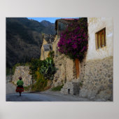 Lopen in Ollantaytambo, Peru Poster (Voorkant)