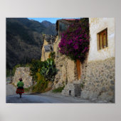 Lopen in Ollantaytambo, Peru Poster (Voorkant)