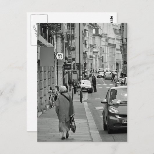 Lopen in Parijs Briefkaart (Voorkant / Achterkant)