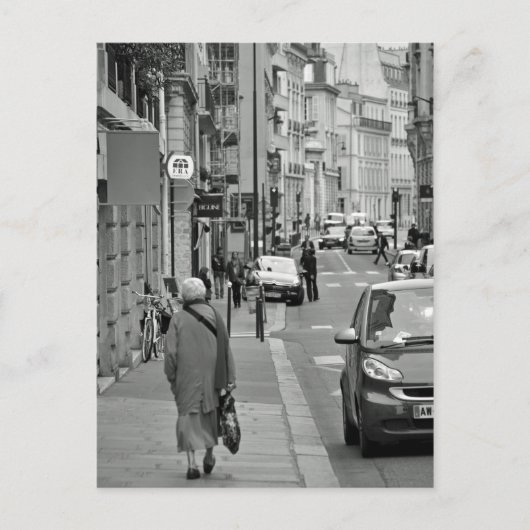 Lopen in Parijs Briefkaart (Voorkant)