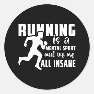 Lopen is een geestelijke sport en we zijn allemaal ronde sticker