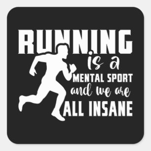 Lopen is een geestelijke sport en we zijn allemaal vierkante sticker