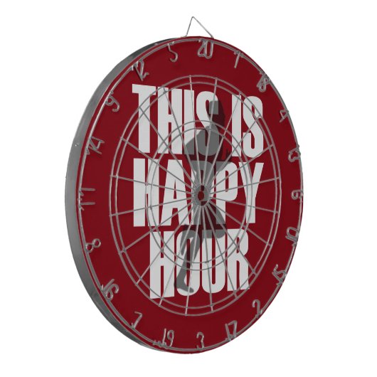 Lopen is een vrolijk uur dartbord (Voorkant Links)