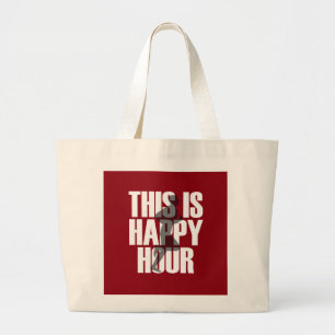 Lopen is een vrolijk uur grote tote bag