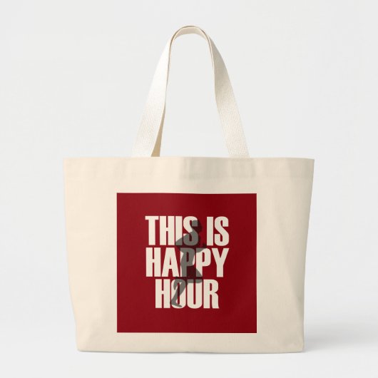 Lopen is een vrolijk uur grote tote bag (Voorkant)