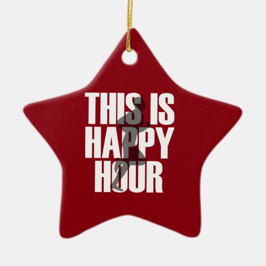 Lopen is een vrolijk uur keramisch ornament (Voorkant)