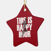 Lopen is een vrolijk uur keramisch ornament (Links)