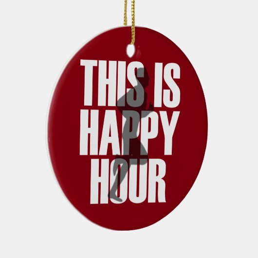 Lopen is een vrolijk uur keramisch ornament (Rechts)