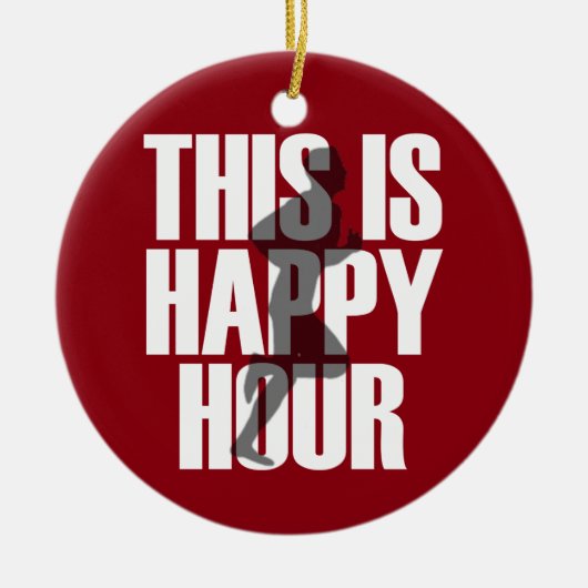 Lopen is een vrolijk uur keramisch ornament (Voorkant)