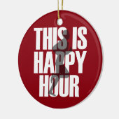 Lopen is een vrolijk uur keramisch ornament (Links)