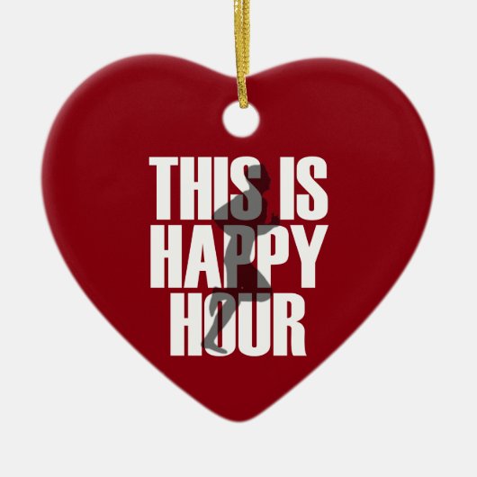 Lopen is een vrolijk uur keramisch ornament (Voorkant)