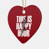 Lopen is een vrolijk uur keramisch ornament (Links)