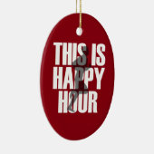 Lopen is een vrolijk uur keramisch ornament (Rechts)