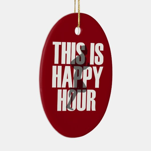 Lopen is een vrolijk uur keramisch ornament (Rechts)