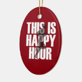 Lopen is een vrolijk uur keramisch ornament (Links)