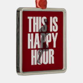 Lopen is een vrolijk uur metalen ornament (Rechts)