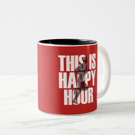 Lopen is een vrolijk uur tweekleurige koffiemok (Voorkant rechts)