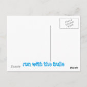 lopen met de stieren briefkaart (Achterkant)