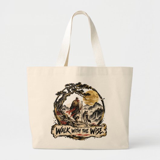 Lopen met de Wijzen Dhammapada Grote Tote Bag (Voorkant)