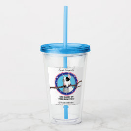 Lopen met een zacht geïsoleerde kop acryl drinkbeker