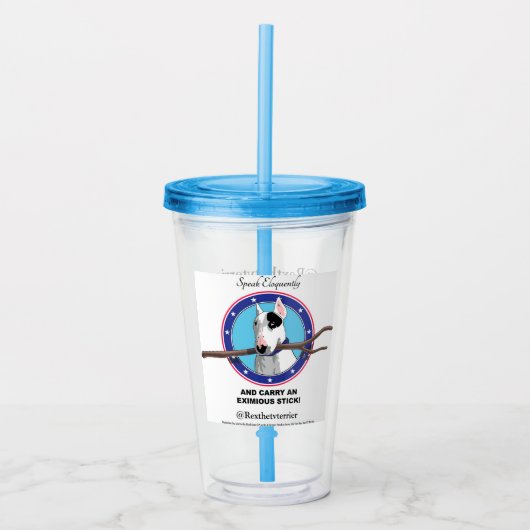 Lopen met een zacht geïsoleerde kop acryl drinkbeker (Voorkant)