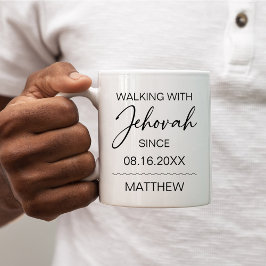 Lopen met Jehova sinds zwart-wit Koffiemok