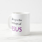 lopen met jesus koffiemok (Voorkant links)