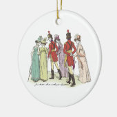 Lopen met officieren - Jane Austen Pride & Prejudi Keramisch Ornament (Links)