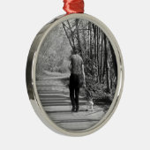 Lopen met papa metalen ornament (Rechts)