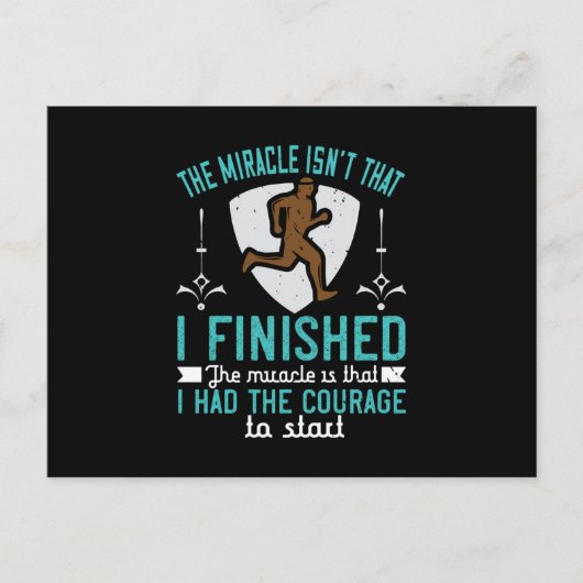 Lopen - Moed om te beginnen is een wonder Briefkaart (Voorkant)