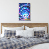 Lopen naar oneindige mystieke edelsteen tunnel canvas afdruk (Insitu (Slaapkamer))