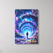 Lopen naar oneindige mystieke edelsteen tunnel canvas afdruk (Voorkant)