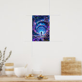 Lopen naar oneindige mystieke edelsteen tunnel poster (Keuken)