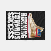 Lopen Naar Succes Trump Sneakers Republikeins Fleece Deken (Voorkant (Horizontaal))