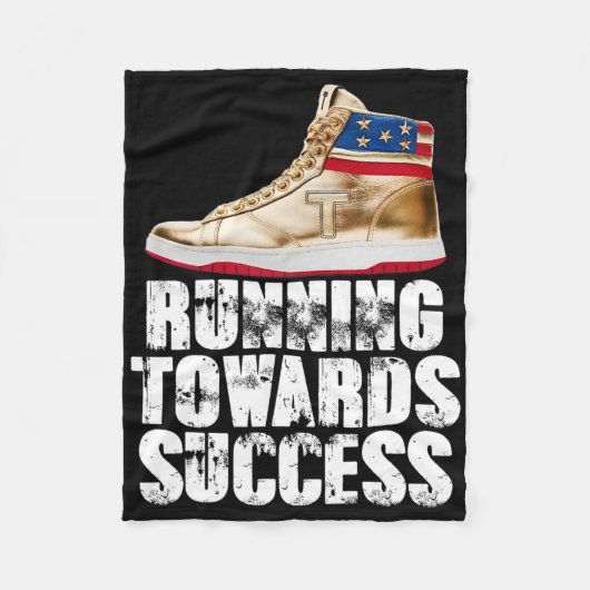 Lopen Naar Succes Trump Sneakers Republikeins Fleece Deken (Voorkant)