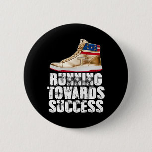 Lopen Naar Succes Trump Sneakers Republikeins Ronde Button 5,7 Cm