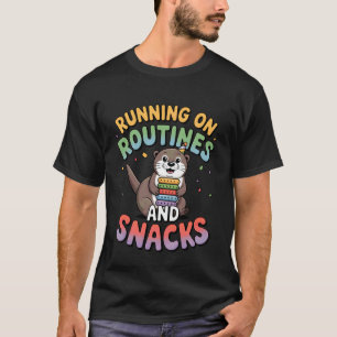 Lopen Op Autisme Routines en Snacks Otter Grappig T-shirt