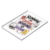 Lopen op cafeïne, deadlines & waan notebook notitieboek (Linkerzijde)