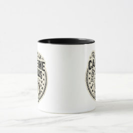 Lopen op cafeïne en chaos vintage koffiepot mok