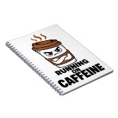 Lopen Op Cafeïne Grappig Koffie Dagboek Notitieboek (Rechterzijde)