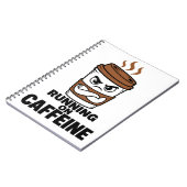 Lopen Op Cafeïne Grappig Koffie Dagboek Notitieboek (Linkerzijde)