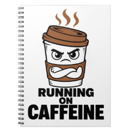 Lopen Op Cafeïne Grappig Koffie Dagboek Notitieboek