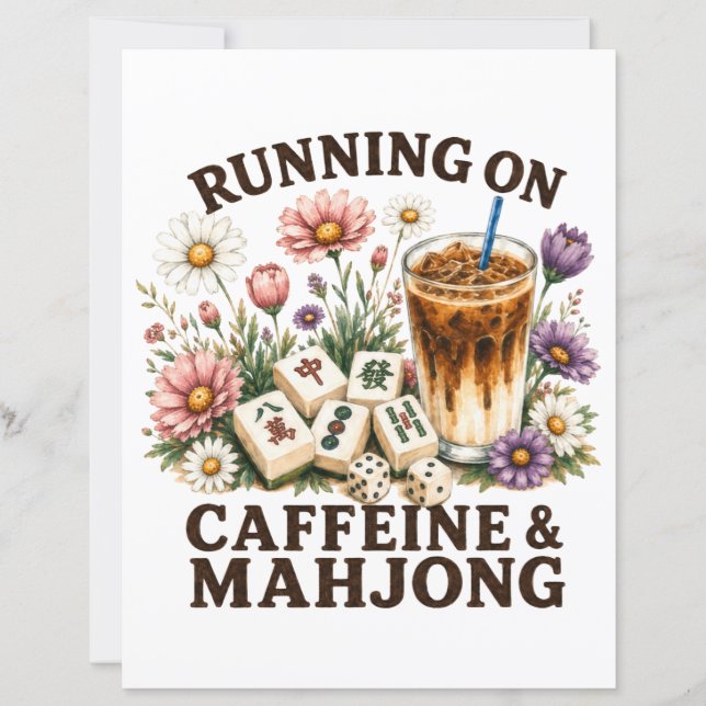 Lopen op cafeïne & Mahjong (Voorkant)