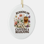 Lopen op cafeïne & Mahjong Keramisch Ornament (Rechts)