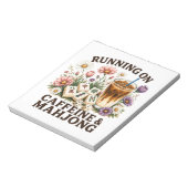 Lopen op cafeïne & Mahjong Notitieblok (Linkerzijde)