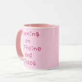 Lopen Op Caffeïne En Chaos Mok (Voorkant links)