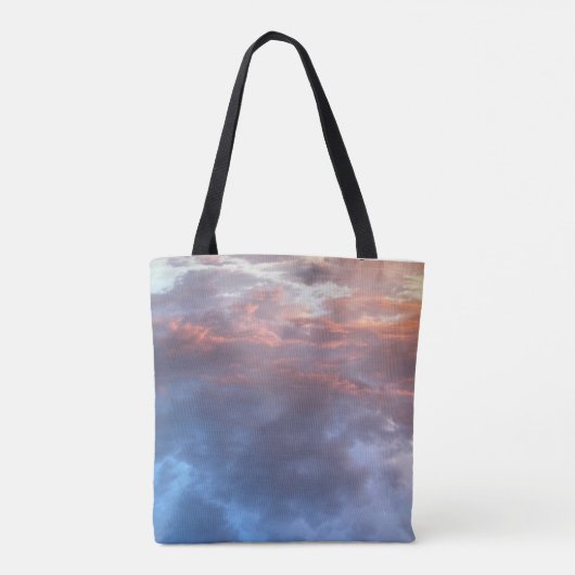 Lopen op Cloud Nine Sunset Canvas tas (Achterkant)