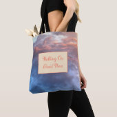 Lopen op Cloud Nine Sunset Canvas tas (Dichtbij)