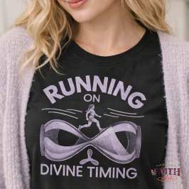 Lopen op de goddelijke timing Christelijk hardloop T-shirt